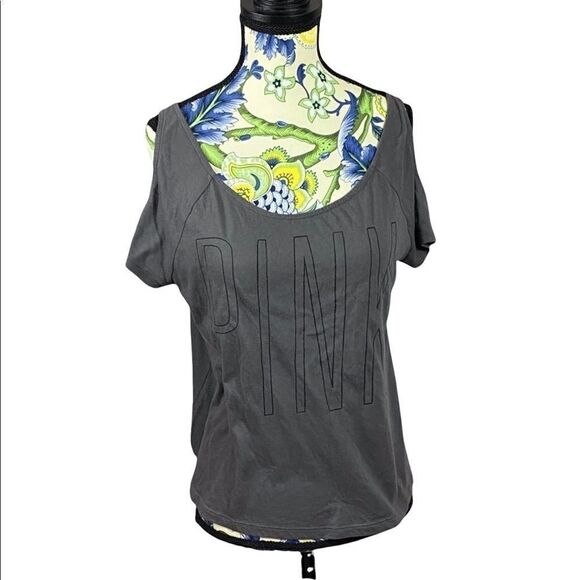 VS PINK Cold Shoulder Short Sleeve Top XS - Picture 3 of 4